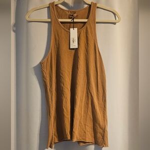 Elegant Tan Sleeveless Tank Top